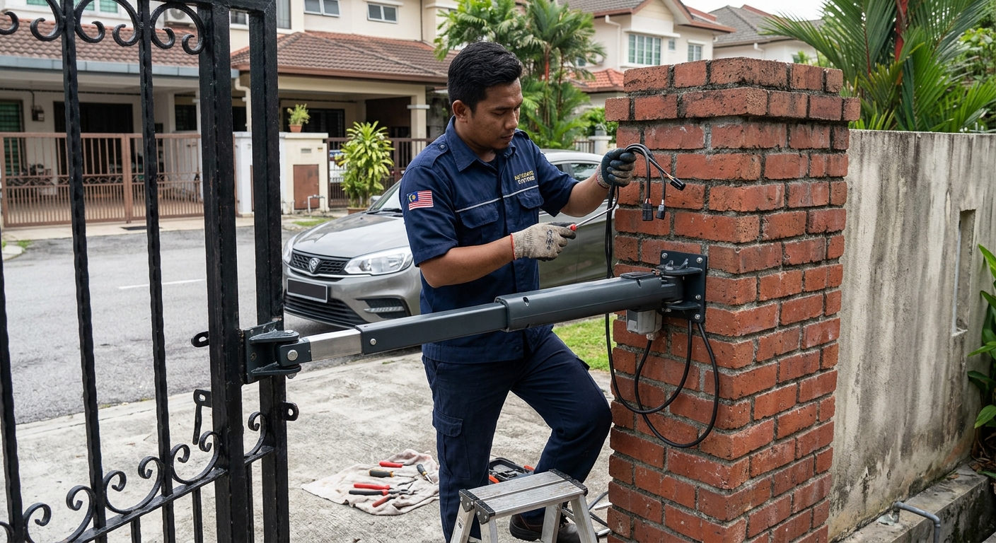 Autogate Arm Type (Swing) dipasang oleh GateMaster