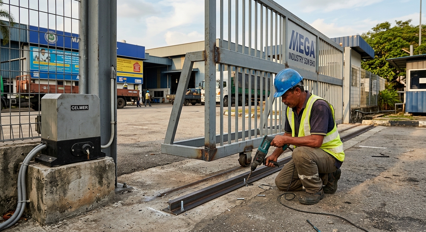 Autogate Sliding Gate dipasang oleh GateMaster